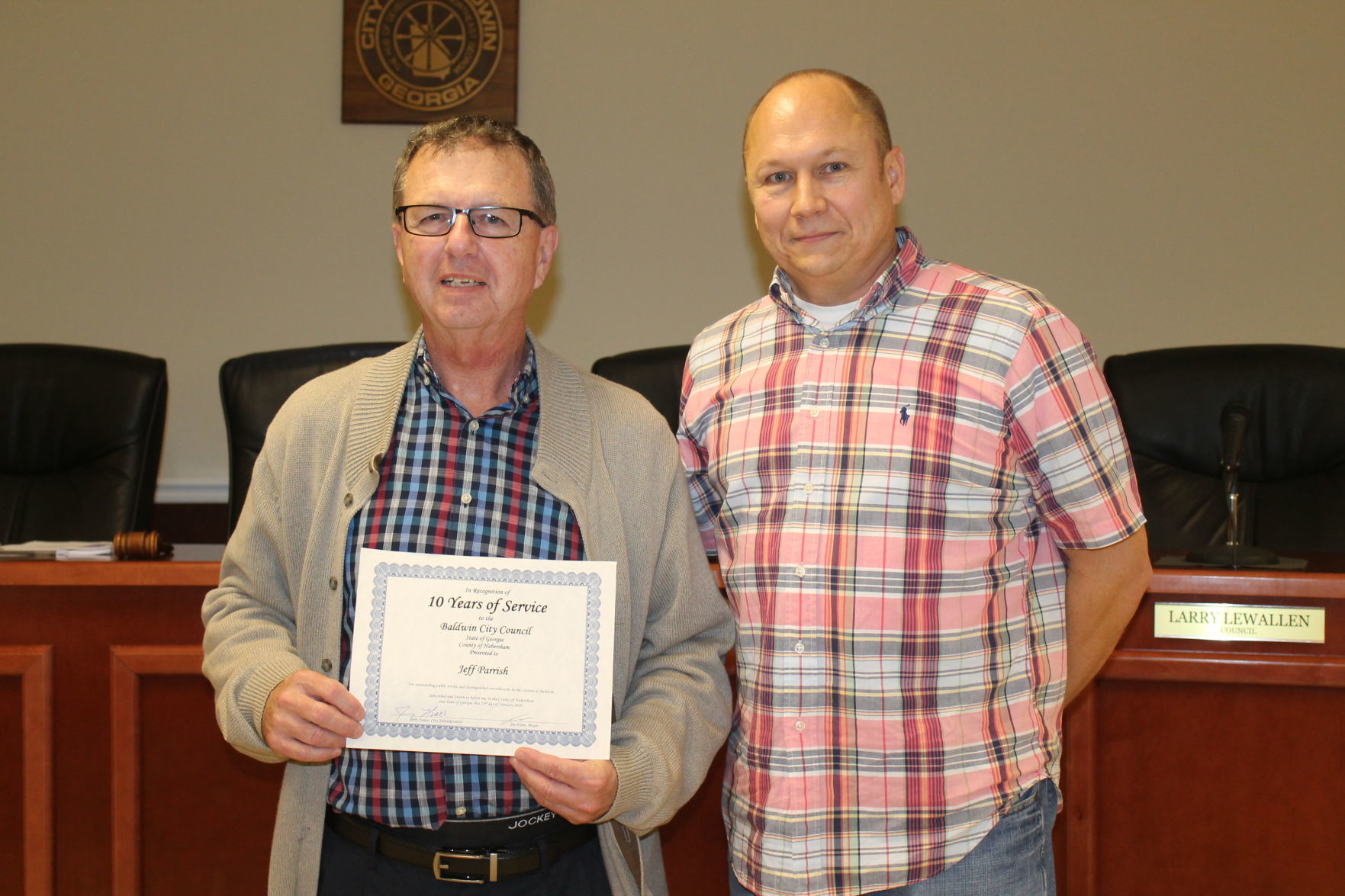 PARRISH RECOGNIZED